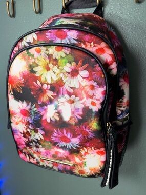 Betsey Johnson Pink Multi Floral Daisy Backpack